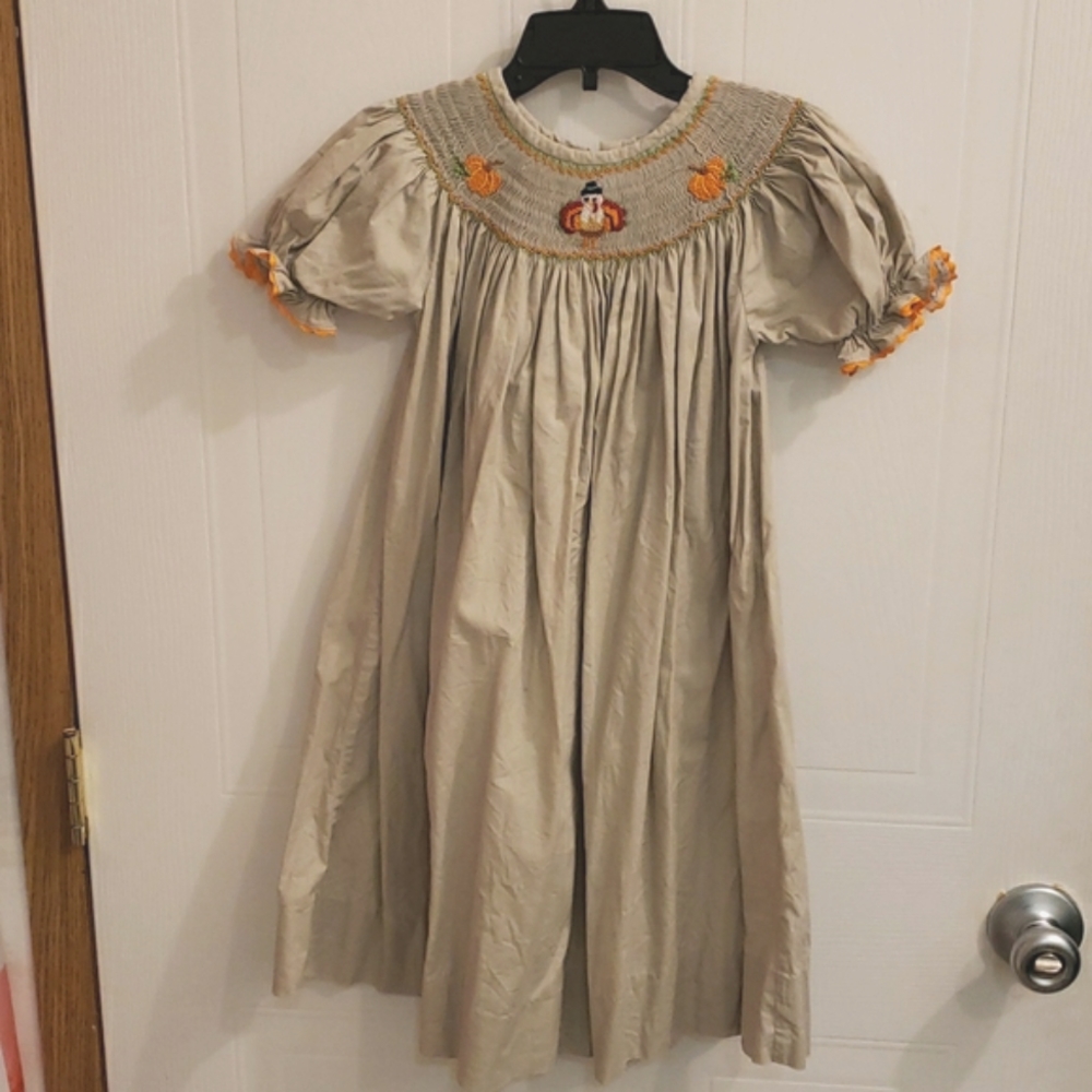 "Little loves" boutique smock (Thanksgiving) dress